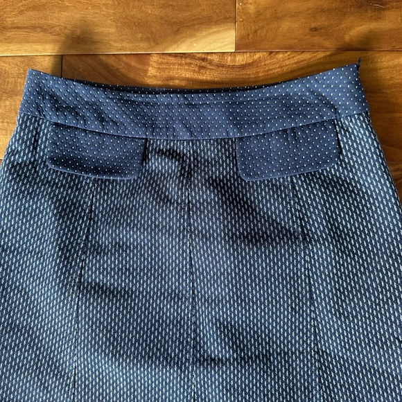 Young Essence Navy and White Polka Dot A-Line Skirt size Small - Picture 3 of 5